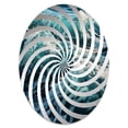 thumbnail image 2 of Designart "Fauvist Waves in Blue I" Ocean Vortex Round Wall Mirror - Coastal Oval Printed Decorative Mirror - Multiple Color Options, 2 of 5