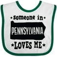 thumbnail image 3 of Inktastic Someone in Pennsylvania Loves Me Boys or Girls Baby Bib, 3 of 4