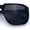 All Black, variant on Oversized Flat Top Aviator Shield Sunglasses UV400 / Clear - Light Silver Mirror