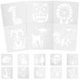 thumbnail image 1 of Miangastore Craft Stencil Template PET 16Pcs Round Rectangle 0.4X5.9X5.9In, 1 of 9