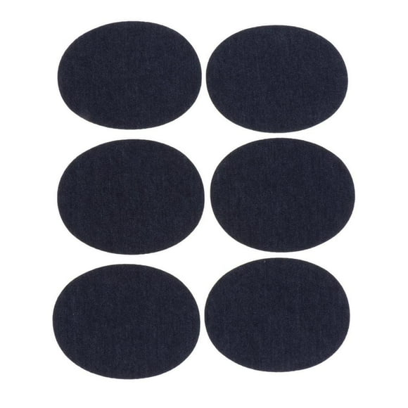 6x Parches de tela de costura de mezclilla Pantalones ovalados Chaquetas Parches Azul Hugo Parches de hierro en jeans
