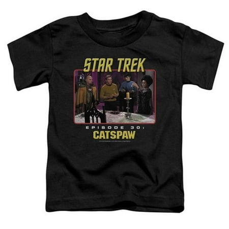 

Trevco Star Trek Original-Cats Paw - Short Sleeve Toddler Tee - Black- Medium 3T