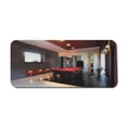 thumbnail image 1 of Modern Computer Mouse Pad, House with Snooker Table Hobby Pool Game Flat Furniture Leisure Time Print, Rectangle Non-Slip Rubber Mousepad X-Large, 35" x 15" Gaming Size, Red Brown White, by Ambesonne, 1 of 2