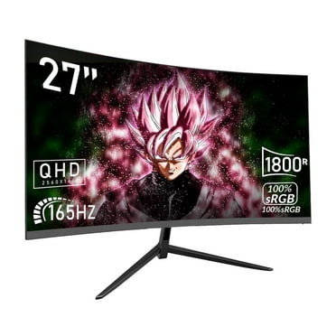 REHISK 27 inch QHD 2K Curved Gaming Monitor 180Hz 2560 x 1440p 1ms Fast IPS Computer Monitor, DP/HDMI,VESA Mount, 120% sRGB HDR Eye Care Metal Stand