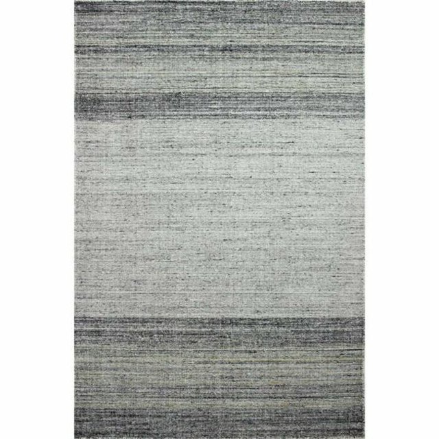 Bashian S230-GY-2.6X8-SAV104 2 ft. 6 in. x 8 ft. Savannah Collection Contemporary 100 Percent Wool Hand Loomed Area Rug, Grey
