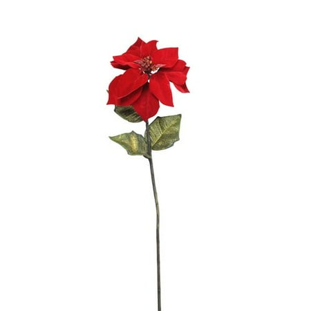 - The Holiday Aisle Candy Apple Artificial Poinsettia Stem