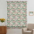 thumbnail image 2 of Vintage Flowers Sheer Curtains 63 Inches Long, Spring Pink Green Floral Country Leaves Birds Light Filering Curtains, Breathable Simi Curtain Privacy Drapes for Living Room Bedroom Window Treatment, 2 of 9