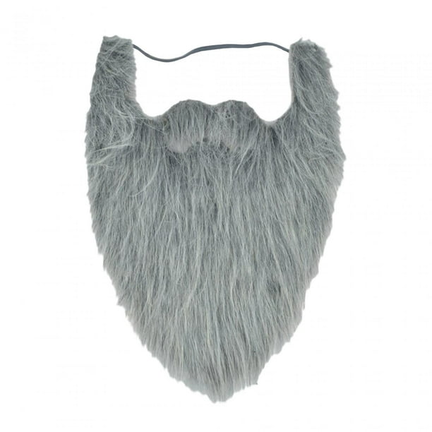 Barba de Papá Noel de Navidad, barba falsa, accesorios de espectáculo, barba de franela, Facial falso, vestido elegante para actuación, Navidad, Gris