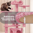 thumbnail image 5 of Yaheetech 54" H Cat Tree with Double Condos, Scratching Posts & Ramp, Pink, 5 of 10