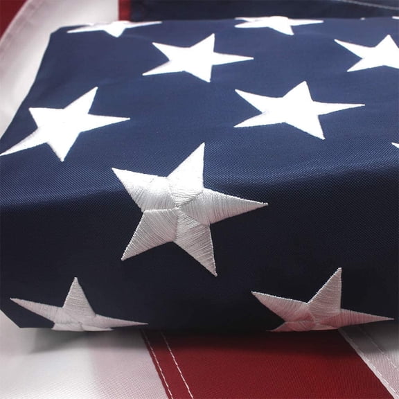 American Flag 3x5 ft- Featuring Embroider Stars and Sewn Stripes and Brass Grommets,Nylon Perfect for Indoor/Outdoor Use.