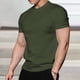 thumbnail image 5 of Ceisia Men's Slim Fit Crew Neck Short Sleeve T-Shirt High Stretch German Velvet Athletic Top Army Green L Gifts, 5 of 5