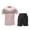 Pink, variant on Riecok Mens Short Sets 2 Piece Outfits Short Sleeve T Shirt Shorts Summer Tracksuits Workout Sportwear Clothes