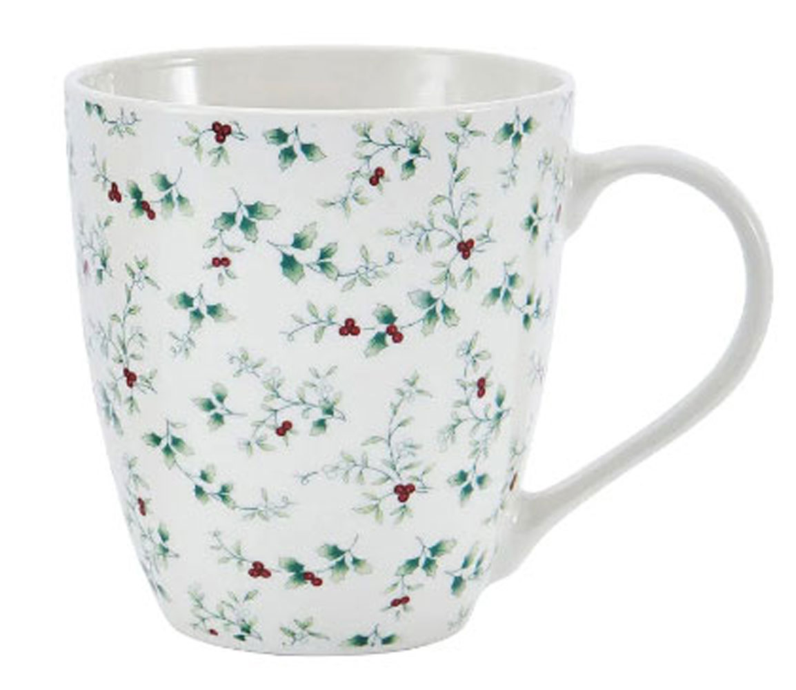 Pfaltzgraff Winterberry Porcelain 18 oz Mug Micro/Macro Set of 2