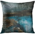 thumbnail image 2 of Set of 4 Abstract Throw Pillow Covers 18x18 Inch Modern Messy Teal Turquoise Black and Brown Retro Painting Decorative Pillow Cases for Home Decor Perfect for Bold and Artistic Spaces, 2 of 6