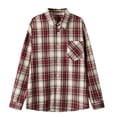 thumbnail image 2 of Ceisia Men's Oversize Plaid Polyester-Cotton Long-Sleeve Button-Down Shirt for Spring/Summer Casual Gift, 2 of 9
