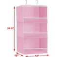 Simple Houseware 3 Shelves Hanging Closet Organizer with Front Stopper