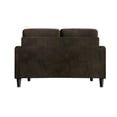 thumbnail image 6 of Home Design Goliad Velvet Arm Loveseat with Pocket Spring, Soft Cushions, Clean Lines Design, Brown, 6 of 9