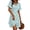 Blue Yellow, variant on Summer Dresses for Women Short Sleeve V Neck A-Line Midi Dress Boho Beach Floral Print Sundress