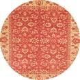 thumbnail image 1 of Ahgly Company Indoor Round Abstract Orange Abstract Area Rugs, 5' Round, 1 of 6