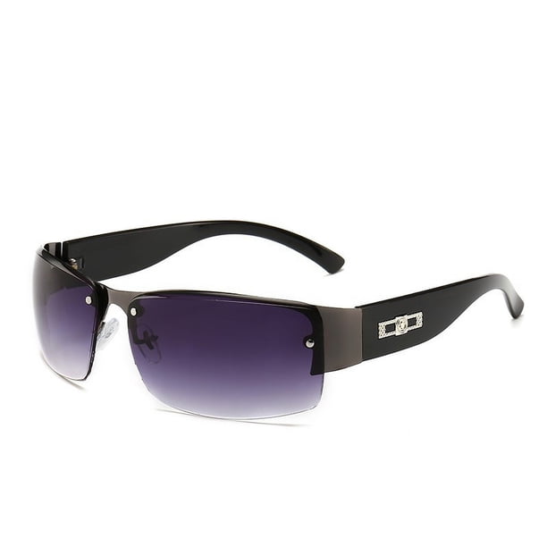 Gafas de sol para hombre, de metal, con pata ancha, cómodas, R-12