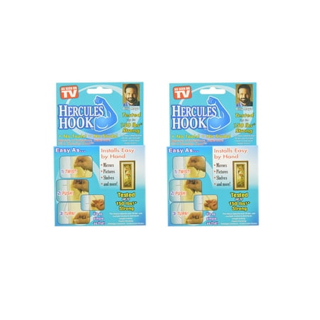 

Hercules Hook Picture Wall Drywall Anchors Hanger Gorilla Monkey Hooks Hang Shelves Art Mirrors Frames Planters Without Any Tool Hammer Nails or Drilling Hold up to 150lb (Lot of 2)