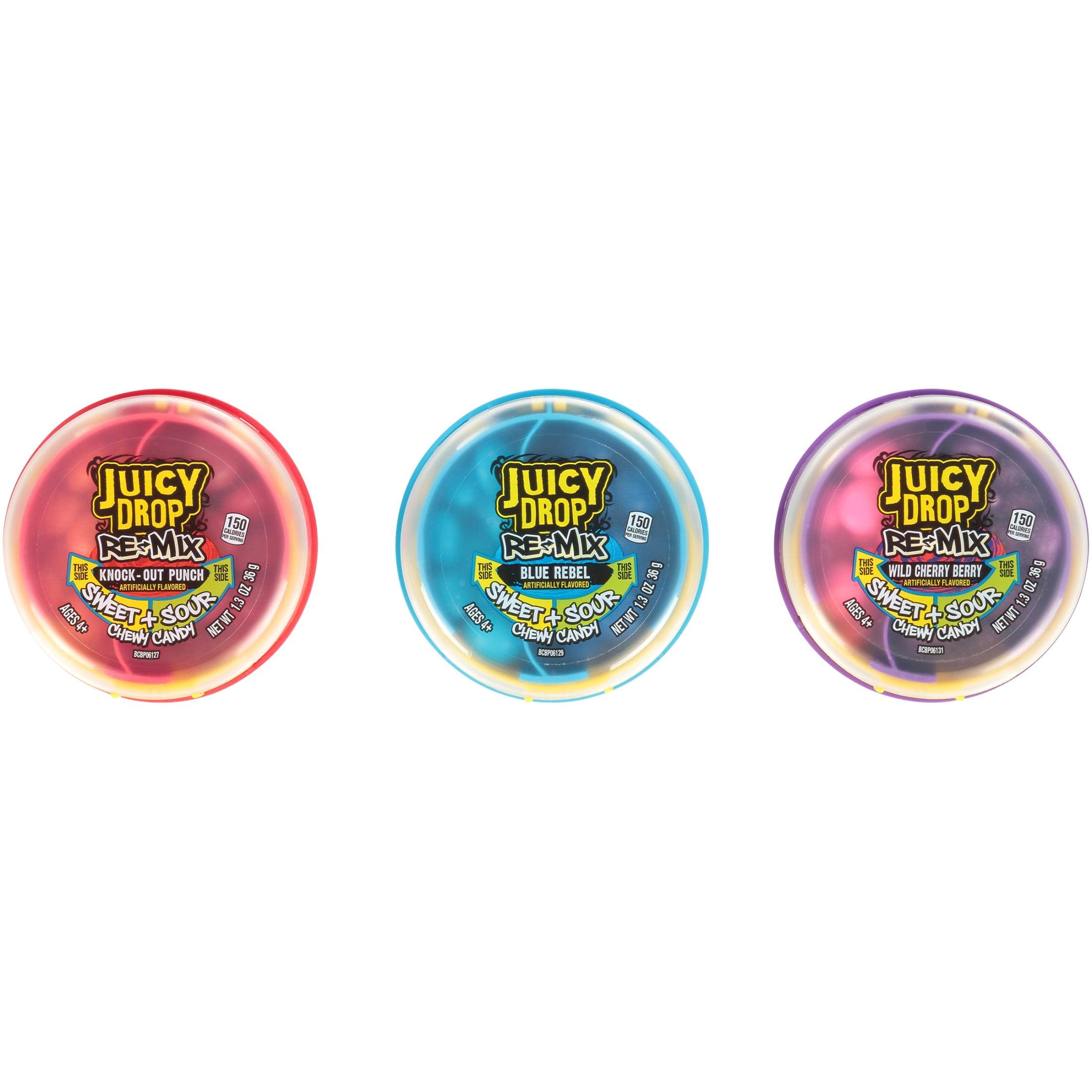 Juicy Drop Remix Sweet and Sour Chewy Candy, 1.3 oz, 1 Count Package