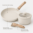 thumbnail image 2 of 9-Piece Nonstick Cookware Set with Detachable Handles and Glass Lids, 2 of 8