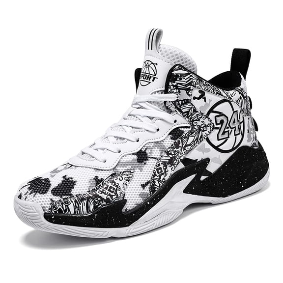 Novetra Men's basketball shoes, mesh fabric, casual, breathable, comfortable sports Running Shoes - BLACK_4