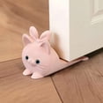 thumbnail image 1 of Tapón de puerta con lindo gato rosa impreso en 3D: diseño creativo de orejas de conejo for decoración del hogar, 1 of 5