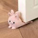 thumbnail image 1 of Tapón de puerta con lindo gato rosa impreso en 3D: diseño creativo de orejas de conejo for decoración del hogar, 1 of 5