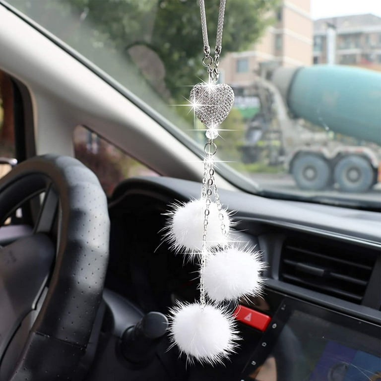  Cute Mirror Charms and Plush Ball Car Accessories for