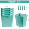thumbnail image 7 of 5 Pack Hanging Cup Holders, Multipurpose Rolling Cart Accessories Utility Cart Accessories for Art Craft Supplies, Space Saving Hanging Storage Basket Pencil Holder Makeup Organizers (Blue), 7 of 7