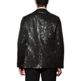 thumbnail image 3 of INSPIRE CHIC Men's Sequin Suit Jacket Sparkly Party Show Glitter Sports Coat, 3 of 6