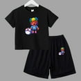 thumbnail image 2 of Conjunto de 2 piezas de camiseta y pantalones cortos divertidos de verano para niños y adolescentes, juego de lucha de algodón, Anime, Cosplay, ropa informal para niño y niña, conjunto para bebé, 2 of 5