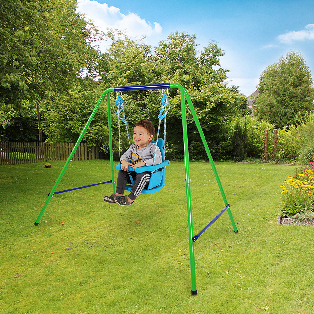Clearance ! Lovebay Baby Swing Outdoor with Stand Swing Set Backyard
