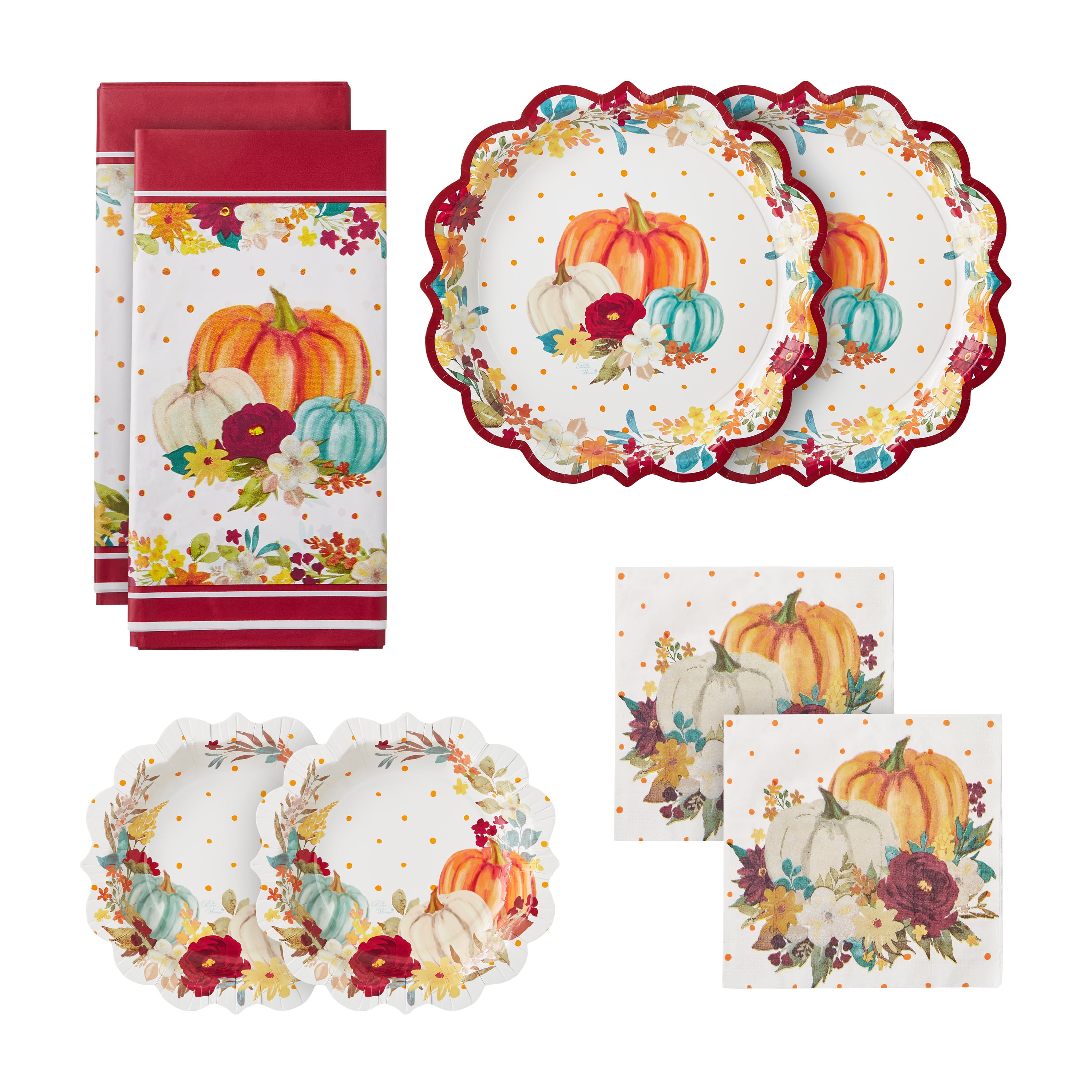 The Pioneer Woman Pumpkin Harvest Paper Party Supply Bundle