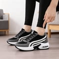 thumbnail image 2 of Women's Platform Sneakers Wedges  Lace Up Shoes Increase Fashion Sneakers for Womens Girls, 2 of 6