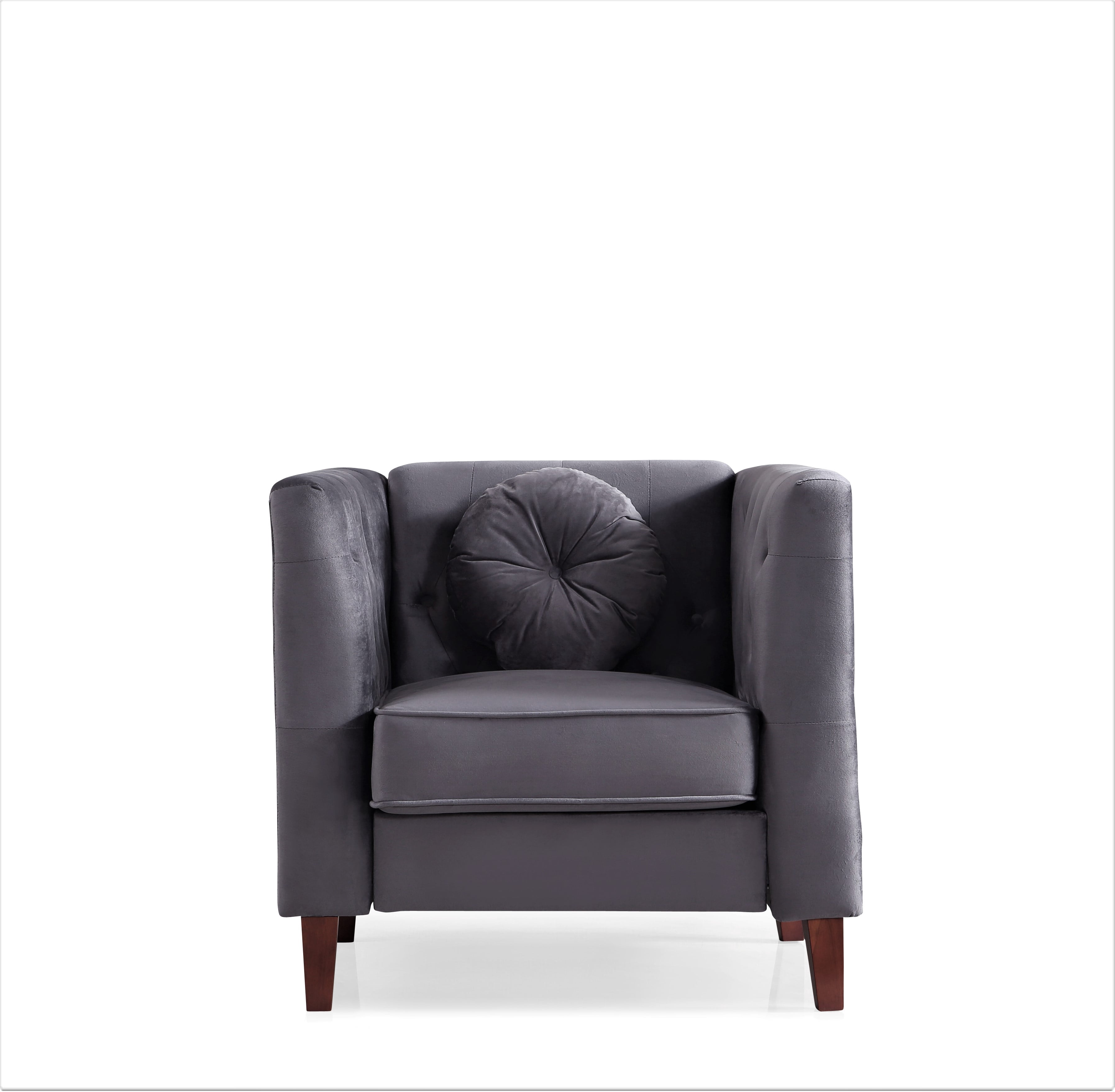 Uspridefurniture Chesterfield Chair, Gray