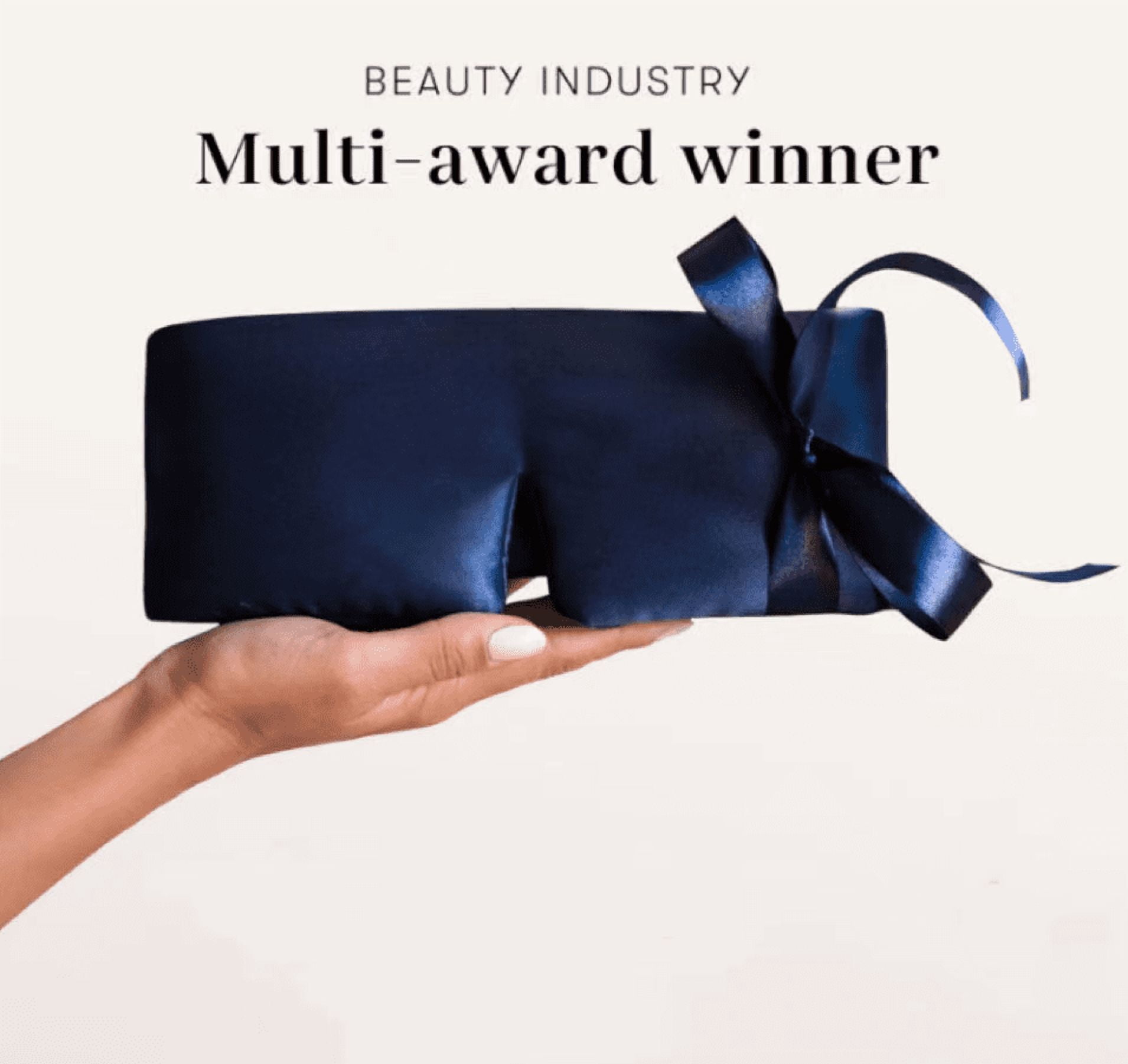 Silk sleep facial mask - facial embrace, padded cocoon, luxury sleep in complete darkness -100% pure silk, moisture adjustable (midnight blue)