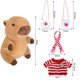 thumbnail image 2 of Set de peluche Kireidane Capybara con 7 prendas y accesorios, 2 of 7