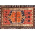 thumbnail image 1 of Ahgly Company Machine Washable Indoor Rectangle Traditional Tiger Orange Brown Area Rugs, 7' x 9', 1 of 7
