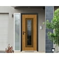 thumbnail image 3 of Front Exterior Prehung Steel Door / Ballucio 6644 Natural Oak / Side Exterior Window Sidelite / Entry Metal Modern Painted W36+16x80 Right-hand, 3 of 6