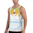 thumbnail image 2 of KLL Corgi In The Shower Cap Bathing Print Men's Muscle Gym Workout Stringer Tank Tops Bodybuilding Fitness T-Shirts Tank Tops Men-Medium, 2 of 7