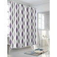 thumbnail image 3 of Purple Grey Shower Curtain, Medieval Print Waves Geometric Waterproof Shower Curtain Set with 12 Hooks Lightweight Washable Fabric Shower Curtains for Bathroom 36x72 Inches, 3 of 6