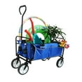 thumbnail image 3 of Folding Wagon Cart, Garden/Shopping/Beach Utility Cart (Blue), 3 of 9
