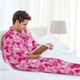 thumbnail image 6 of Sikiie Poodle Dog Mens Pajama Set, Soft Warm Long Sleeve Sleepwear, Cozy Button-Down Pjs for Men-, 6 of 7