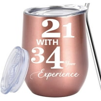 55th Birthday Gifts for Women, Gifts for Women 55 Years Old Birthday 12oz Wine Tumbler, Wine Tumbler Stainless Steel Unique Gift Idea for Her