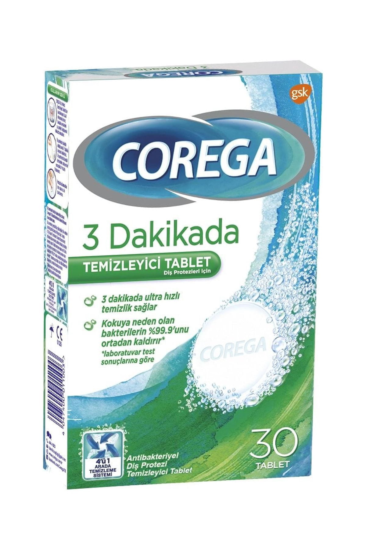 Corega 3 Minute Denture Cleansing Tablets (30 Tablet) - Walmart.ca
