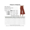 thumbnail image 2 of Enwejyy Womens Thin Summer Breathable Woven Wide-Leg Trousers Elastic Waist High Waist Loose Causal Pants, 2 of 4