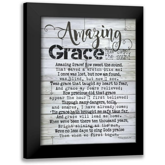 Jacobs, Cindy 12x14 Black Modern Framed Museum Art Print Titled - Amazing Grace
